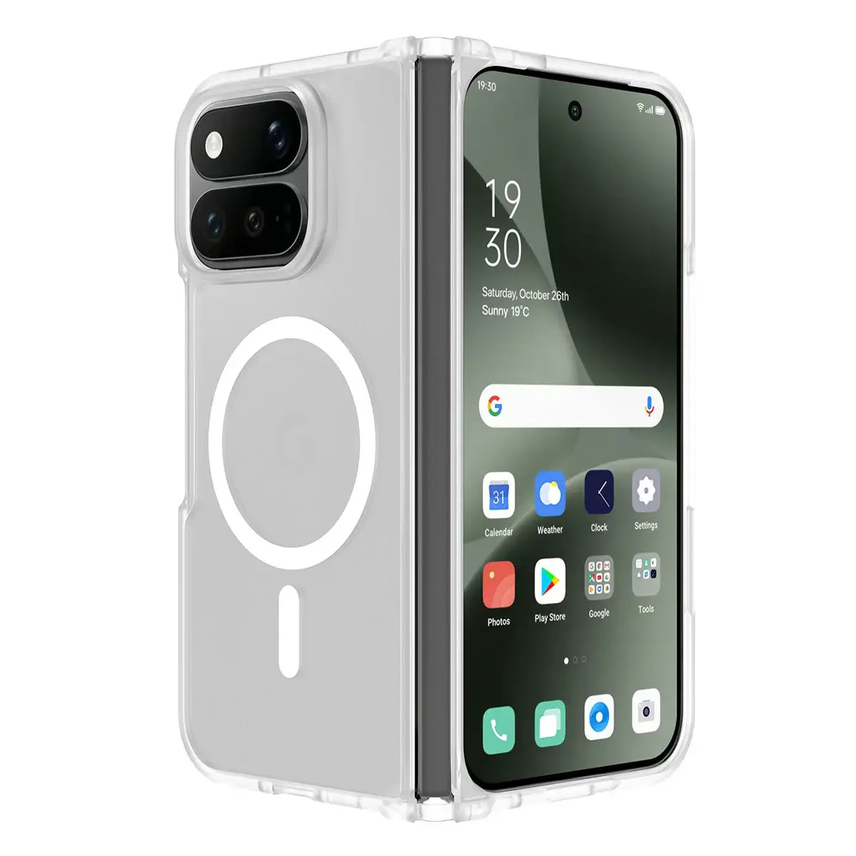 Buy Ultra-Thin Translucent Matte Case with 38 N52 Strong Magnets, 14FT Military-Grade Drop Defense & Raised Bezel Protection - VELO at Caseles-Google Pixel 11 Pro Fold, Clear