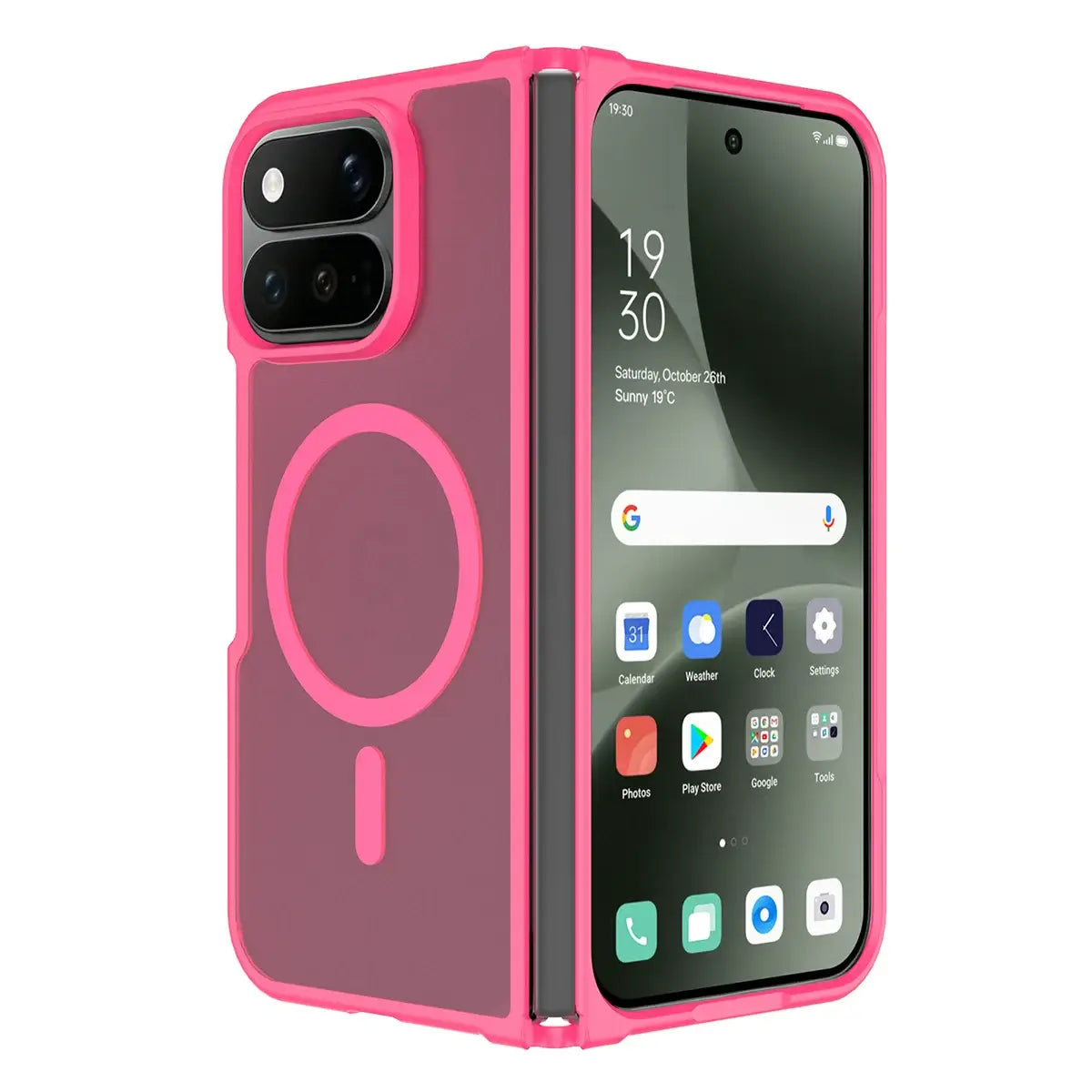 Buy Ultra-Thin Translucent Matte Case with 38 N52 Strong Magnets, 14FT Military-Grade Drop Defense & Raised Bezel Protection - VELO at Caseles-Google Pixel 11 Pro Fold, RosePink