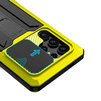 Buy Heavy Duty Metal Case with 360° Full Body Protection, Sliding Camera Cover, Built-in Screen Protector, Shockproof & Dustproof Armor Phone Cover - Wade at Caseles-Samsung Galaxy S25 Ultra, Black