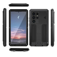 Buy Heavy Duty Metal Case with 360° Full Body Protection, Sliding Camera Cover, Built-in Screen Protector, Shockproof & Dustproof Armor Phone Cover - Wade at Caseles-Samsung Galaxy S25 Ultra, Black