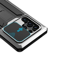 Buy Heavy Duty Metal Case with 360° Full Body Protection, Sliding Camera Cover, Built-in Screen Protector, Shockproof & Dustproof Armor Phone Cover - Wade at Caseles-Samsung Galaxy S25 Ultra, Black