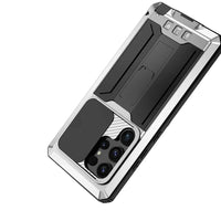 Buy Heavy Duty Metal Case with 360° Full Body Protection, Sliding Camera Cover, Built-in Screen Protector, Shockproof & Dustproof Armor Phone Cover - Wade at Caseles-Samsung Galaxy S25 Ultra, Black