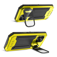 Buy iPhone Heavy Duty Metal Case with 360° Full Body Protection, Sliding Camera Cover, Built-in Screen Protector, Shockproof & Dustproof Armor Phone Cover - Warren at Caseles-iPhone 17 Pro Max, Black