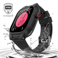 Buy Professional IP68 Waterproof Case for Apple Watch, Full-Body Rugged Protective Cover with Built-in Screen Protector and Integrated Band - WATERPROOF APPLE WATCH CASE at Caseles-46mm, 