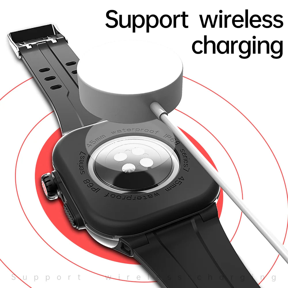 Buy Professional IP68 Waterproof Case for Apple Watch, Full-Body Rugged Protective Cover with Built-in Screen Protector and Integrated Band - WATERPROOF APPLE WATCH CASE at Caseles-46mm, 