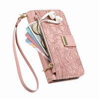 Buy PU Leather Wallet iPhone 17 Case with Card Slots, Wrist Strap, Stand, and Full Shockproof Protection, Willow at Caseles-iPhone 17 Pro Max, White