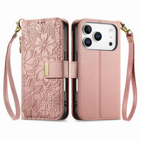 Buy PU Leather Wallet iPhone 17 Case with Card Slots, Wrist Strap, Stand, and Full Shockproof Protection, Willow at Caseles-iPhone 17 Pro Max, White