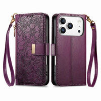 Buy PU Leather Wallet iPhone 17 Case with Card Slots, Wrist Strap, Stand, and Full Shockproof Protection, Willow at Caseles-iPhone 17 Pro Max, White