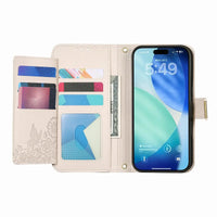 Buy PU Leather Wallet iPhone 17 Case with Card Slots, Wrist Strap, Stand, and Full Shockproof Protection, Willow at Caseles-iPhone 17 Pro Max, White