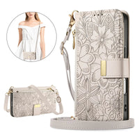 Buy PU Leather Wallet iPhone 17 Case with Card Slots, Wrist Strap, Stand, and Full Shockproof Protection, Willow at Caseles-iPhone 17 Pro Max, White