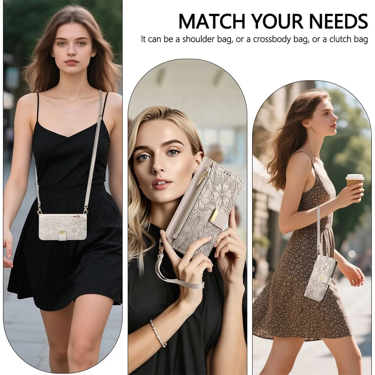 Buy PU Leather Wallet iPhone 17 Case with Card Slots, Wrist Strap, Stand, and Full Shockproof Protection, Willow at Caseles-iPhone 17 Pro Max, White