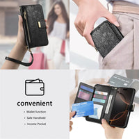 Buy PU Leather Wallet iPhone 17 Case with Card Slots, Wrist Strap, Stand, and Full Shockproof Protection, Willow at Caseles-iPhone 17 Pro Max, White