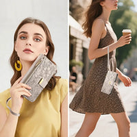 Buy PU Leather Wallet iPhone 17 Case with Card Slots, Wrist Strap, Stand, and Full Shockproof Protection, Willow at Caseles-iPhone 17 Pro Max, White