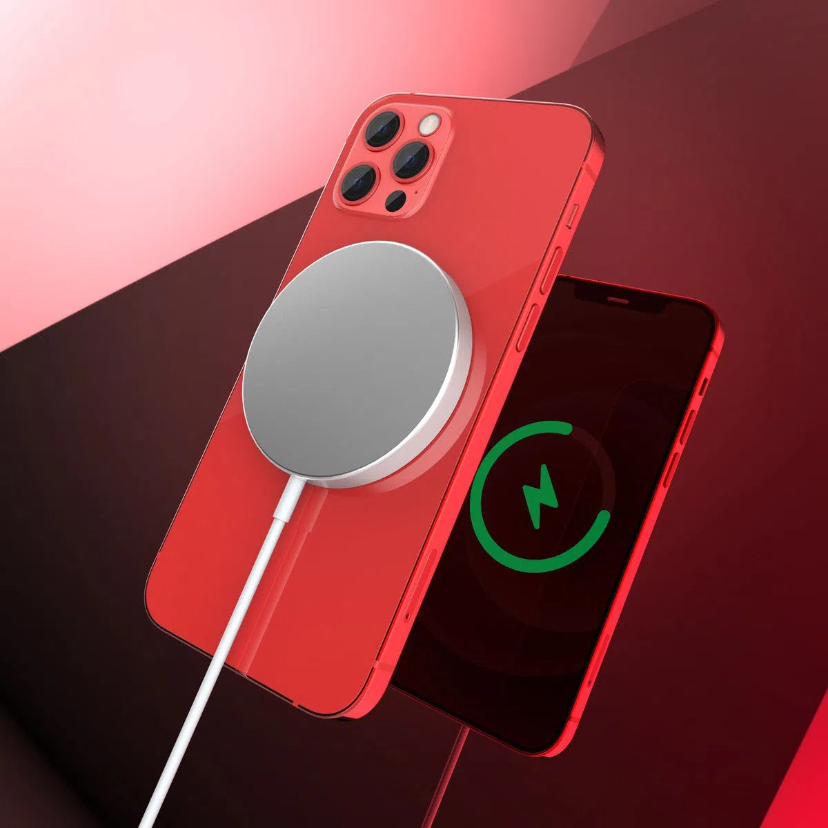 Buy Magnetic Wireless Qi Charger Fast Apple Mag-Safe Charger for iPhone Series And AirPods LED Magnet Charging Pad Mag Safe Charger with Dual Charging Ports - WIRELESS CHARGER PAD at Caseles-Black, 