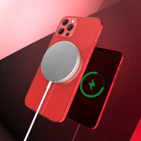 Buy Magnetic Wireless Qi Charger Fast Apple Mag-Safe Charger for iPhone Series And AirPods LED Magnet Charging Pad Mag Safe Charger with Dual Charging Ports - WIRELESS CHARGER PAD at Caseles-Black, 