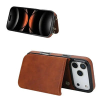 Buy Crossbody Wallet Case for iPhone, Magnetic Leather Flip Cover with Detachable Lanyard Strap, Card Holder & Kickstand, Shockproof Protection, Wyla at Caseles-iPhone 17 Pro Max, Black