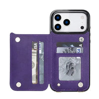 Buy Crossbody Wallet Case for iPhone, Magnetic Leather Flip Cover with Detachable Lanyard Strap, Card Holder & Kickstand, Shockproof Protection, Wyla at Caseles-iPhone 17 Pro Max, Black