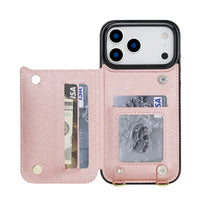 Buy Crossbody Wallet Case for iPhone, Magnetic Leather Flip Cover with Detachable Lanyard Strap, Card Holder & Kickstand, Shockproof Protection, Wyla at Caseles-iPhone 17 Pro Max, Black