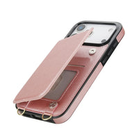 Buy Crossbody Wallet Case for iPhone, Magnetic Leather Flip Cover with Detachable Lanyard Strap, Card Holder & Kickstand, Shockproof Protection, Wyla at Caseles-iPhone 17 Pro Max, Black