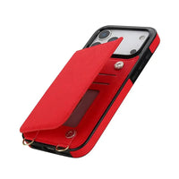 Buy Crossbody Wallet Case for iPhone, Magnetic Leather Flip Cover with Detachable Lanyard Strap, Card Holder & Kickstand, Shockproof Protection, Wyla at Caseles-iPhone 17 Pro Max, Black