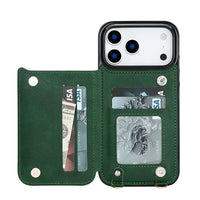 Buy Crossbody Wallet Case for iPhone, Magnetic Leather Flip Cover with Detachable Lanyard Strap, Card Holder & Kickstand, Shockproof Protection, Wyla at Caseles-iPhone 17 Pro Max, Black