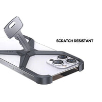 Buy Metal Frameless Phone Case, X Shaped Cool Design, Slim Aluminum Alloy Bumper, Shockproof - X at Caseles-iPhone 16 Pro Max, Grey
