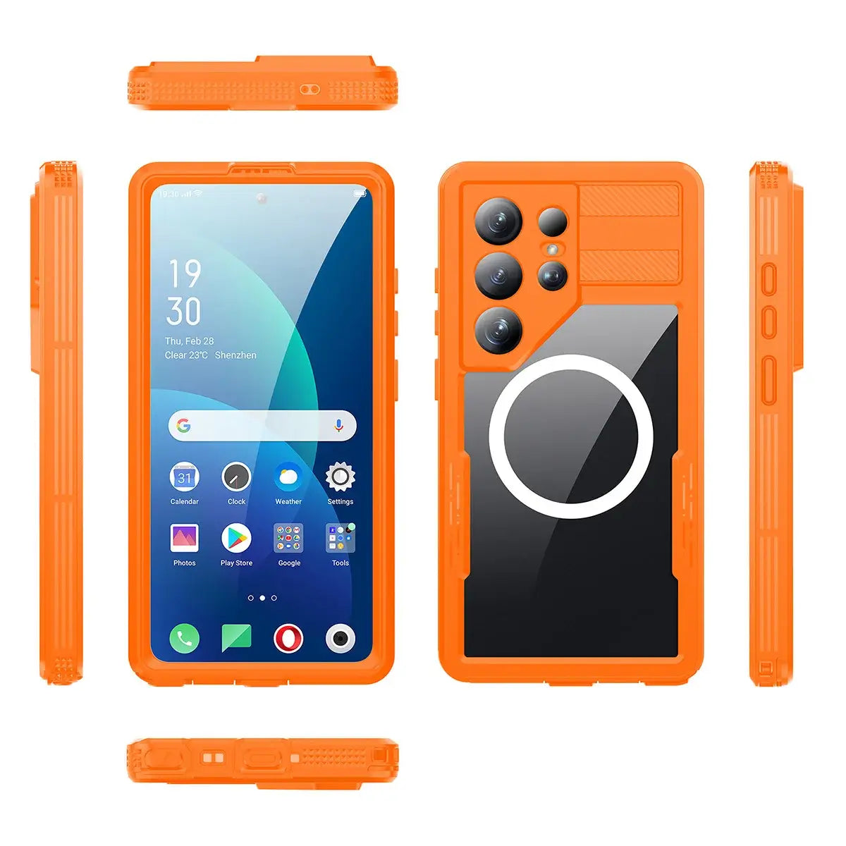 Buy IP68 Waterproof Phone Case, Compatible with Magsafe, Built in Screen Protector, 14FT Shockproof, Rugged Metal Full Body Aluminum Cover - Zayden at Caseles-Samsung Galaxy S26 Ultra, Black