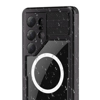 Buy IP68 Waterproof Phone Case, Compatible with Magsafe, Built in Screen Protector, 14FT Shockproof, Rugged Metal Full Body Aluminum Cover - Zayden at Caseles-Samsung Galaxy S26 Ultra, Black