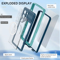 Buy IP68 Waterproof Phone Case, Compatible with Magsafe, Built in Screen Protector, 14FT Shockproof, Rugged Metal Full Body Aluminum Cover - Zayden at Caseles-Samsung Galaxy S26 Ultra, Black