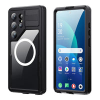 Buy IP68 Waterproof Phone Case, Compatible with Magsafe, Built in Screen Protector, 14FT Shockproof, Rugged Metal Full Body Aluminum Cover - Zayden at Caseles-Samsung Galaxy S26 Ultra, Black