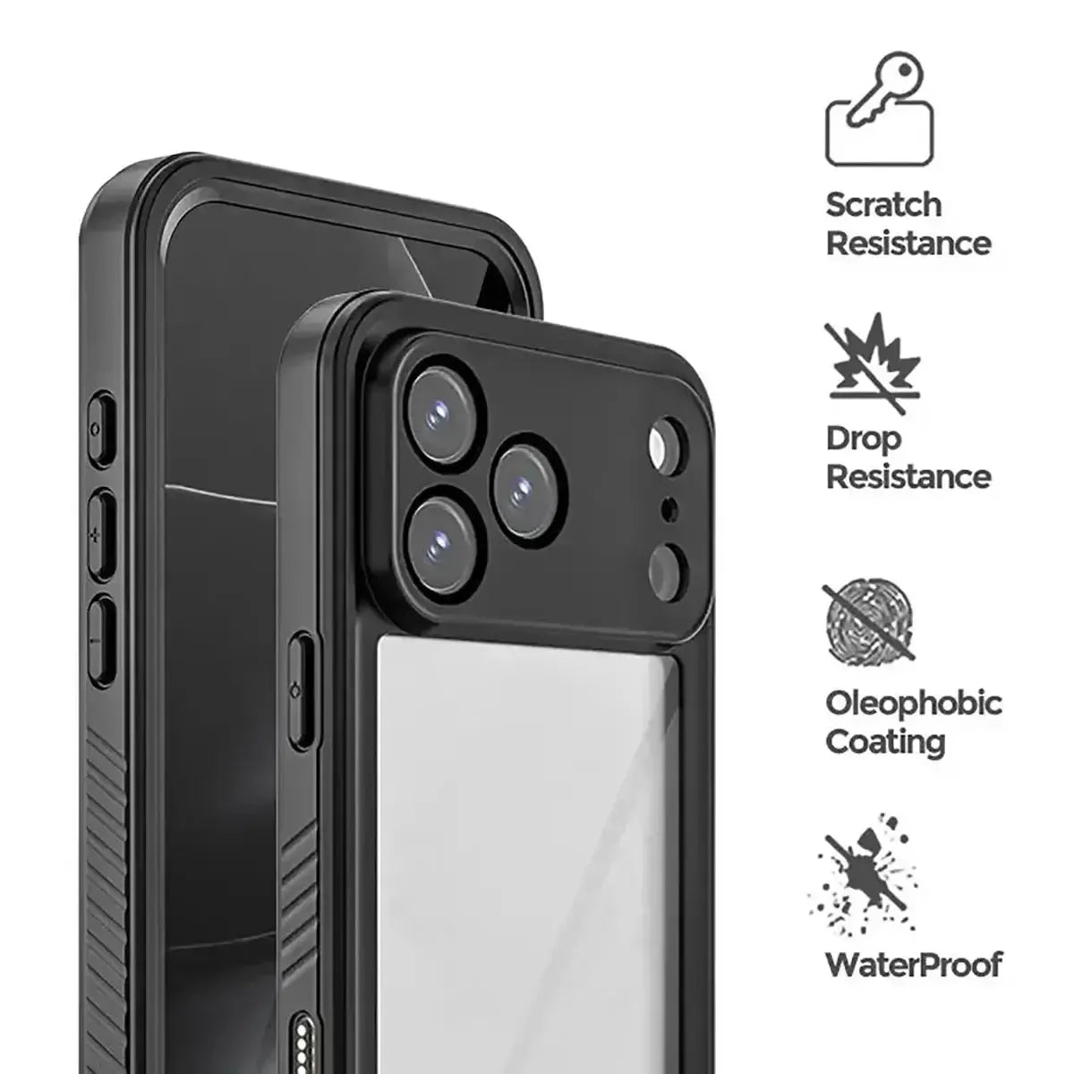 Buy Anti-peeping IP68 waterproof mobile phone case - ZINA at Caseles-iPhone 17 Pro Max, 